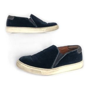 Lucky Brand Lupa Sneakers Storm Gray Velvet Slip On Flat Platform 6